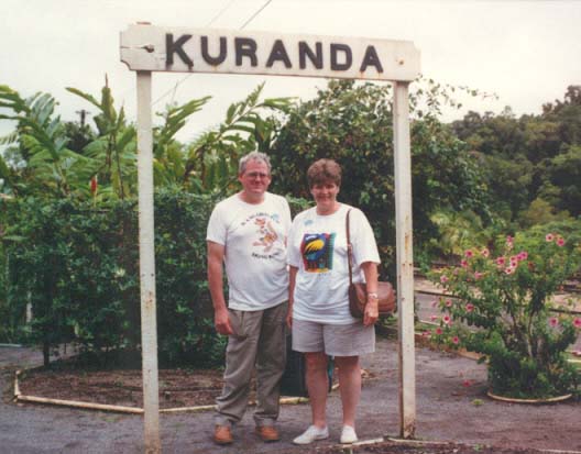 My parents were waiting for the Kuranda train to arrive.